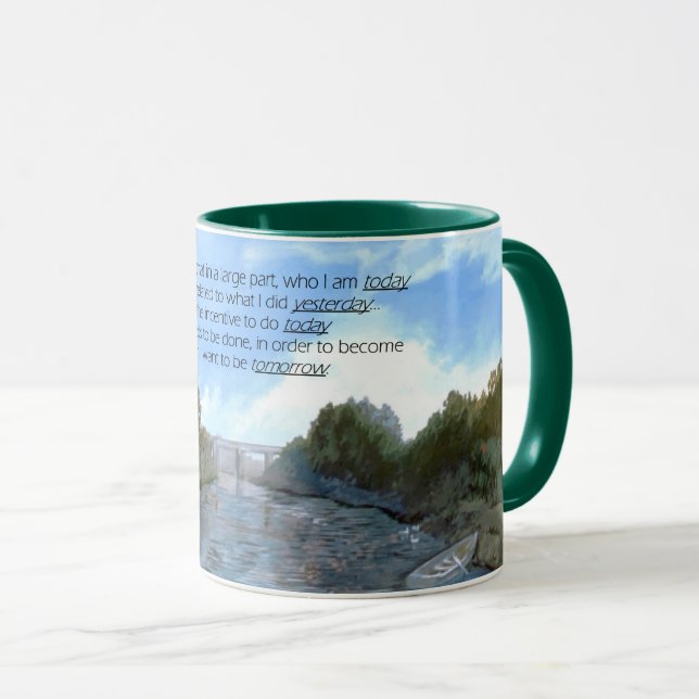 Vem jag i dag är inspirerande mugg (Framsida höger)