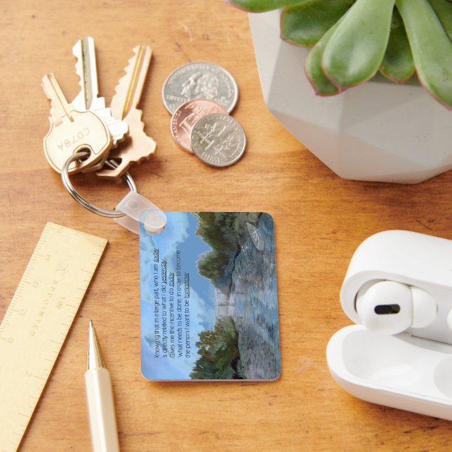 Vem jag i dag är inspirerande nyckelring (Skrivbord)