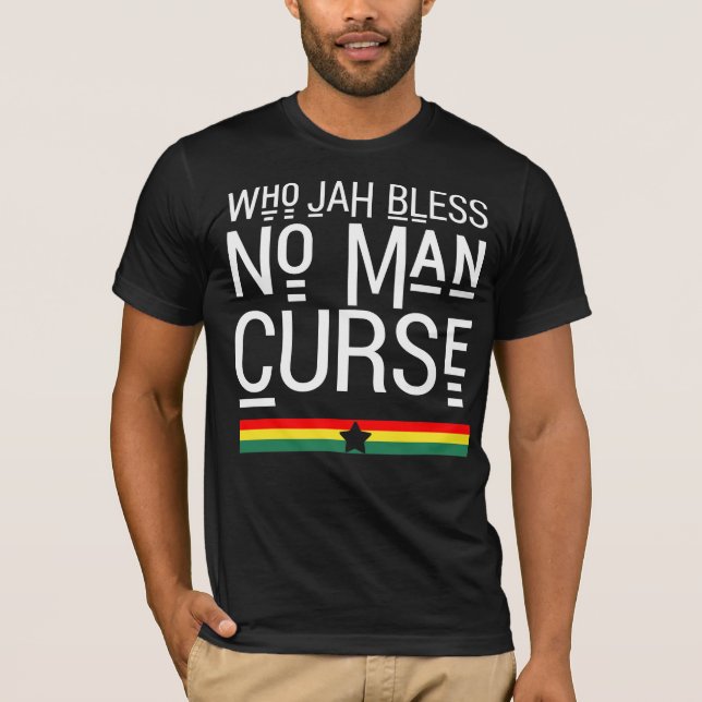 Vem Jah Bless No Man Curse T Shirt (Framsida)