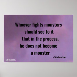 VEM KÄMPAR MONSTERS NIETZSCHE POSTER