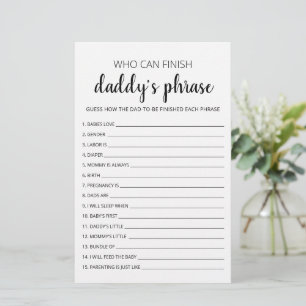 Vem kan avsluta Papporna Baby Shower-spel