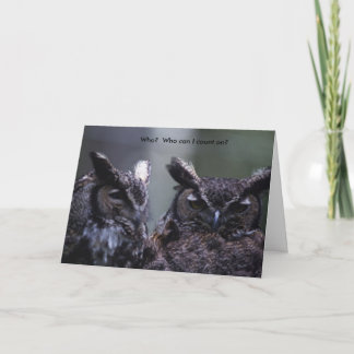 Vem kan jag räkna med? helgkort