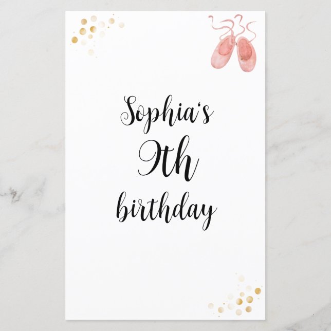 Vem känner Birthday Girl Best Game - Ballerina? (Baksida)