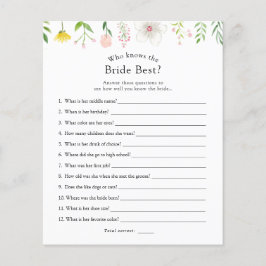 Vem Känner Bruden Bäst Bröllopsspel