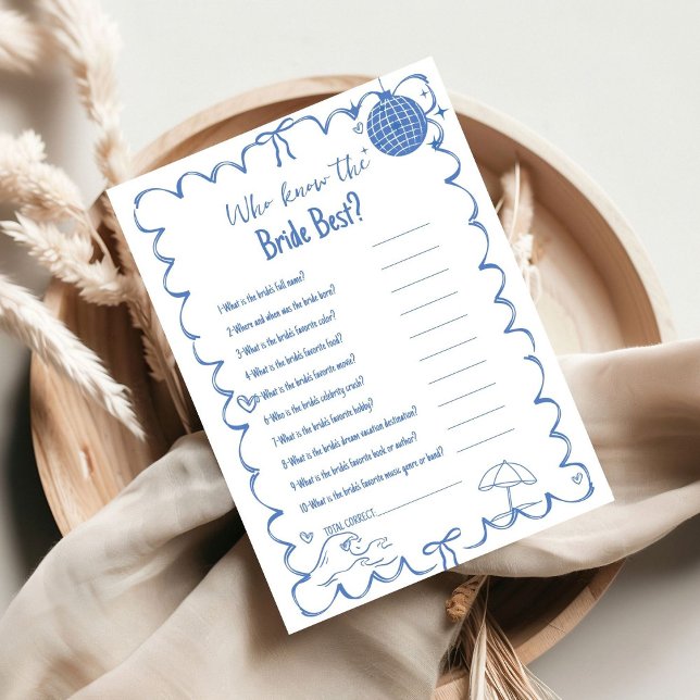Vem känner bruden till det bästa bachelorette-spel inbjudningar (Skapare uppladdad)