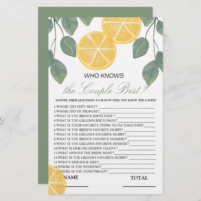 Vem känner lite Lemon-Möhippa-spel? (Fram/baksida)