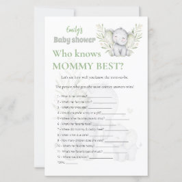 Vem Känner Mamma Bäst? Bebis Shower Lek