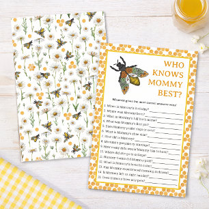 Vem Känner Mamma Bäst Bebis Shower Lek Honey Bee