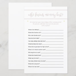 Vem Känner Mamma Bäst Gissningspelet Stjärnor Rosa