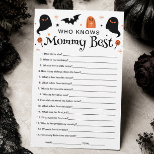 Vem Känner Mamma Bäst Halloween Baby Shower-spel