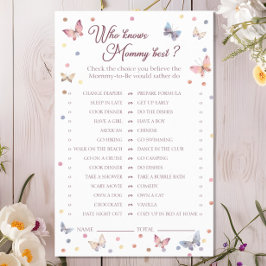 Vem Känner Mamma Bäst Vattenfärg Fjäril Duschar Flygblad