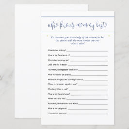 Vem känner Mamma Best Guessing Game Stars Blue