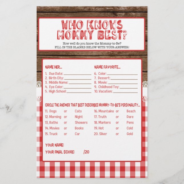 Vem känner Mamma Best - Red Baby Q (Framsida)