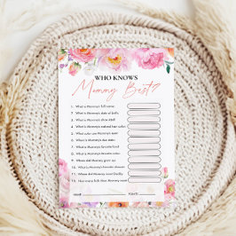 Vem känner mamman bäst | Baby Shower-lek