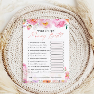 Vem känner mamman bäst Baby Shower-lek