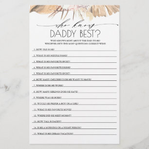 Vem känner pappa Best Baby Shower-spel