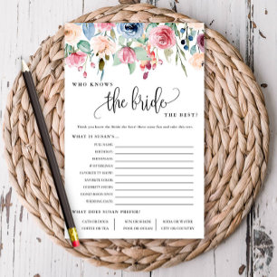 Vem känner till det Pappra spelkortet Bride Blommi Flygblad