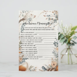 Vem känner till mamma babyduschspel?