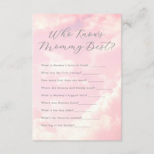 Vem känner till Mamma Best Cloud Nine Rosa Baby Sh Tilläggskort