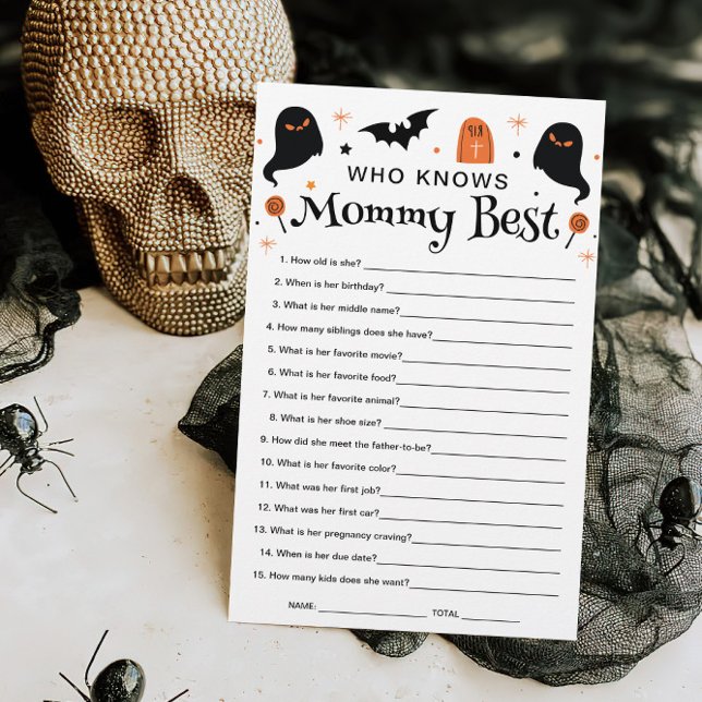 Vem känner till Mamma Best Halloween Baby Shower-s (Skapare uppladdad)