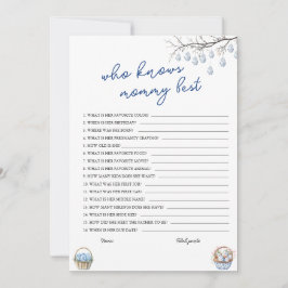 Vem känner till Mamma Best Påsk Baby Shower-spelko Julkort