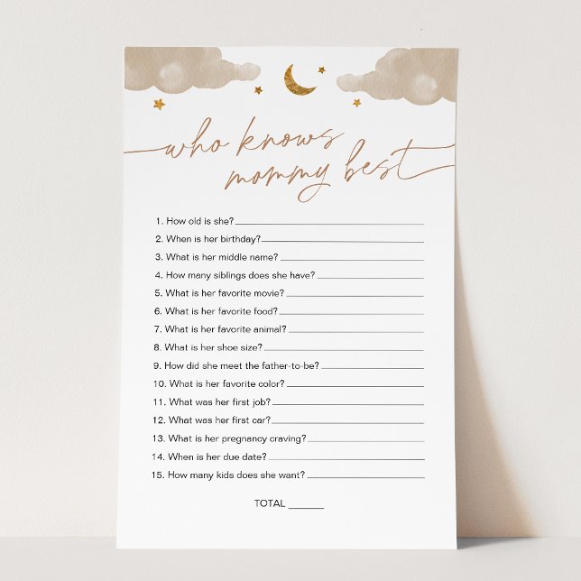 Vem känner till Mamma Best Twinkle Star Baby Showe (Skapare uppladdad)