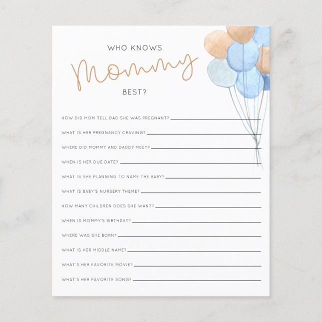 Vem känner till Mammans bästa babyvisningsspel (Framsida)