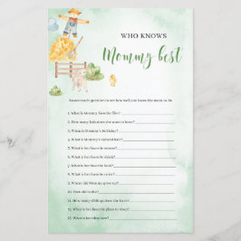 Vem känner till mammans bästa tema Baby Shower-spe