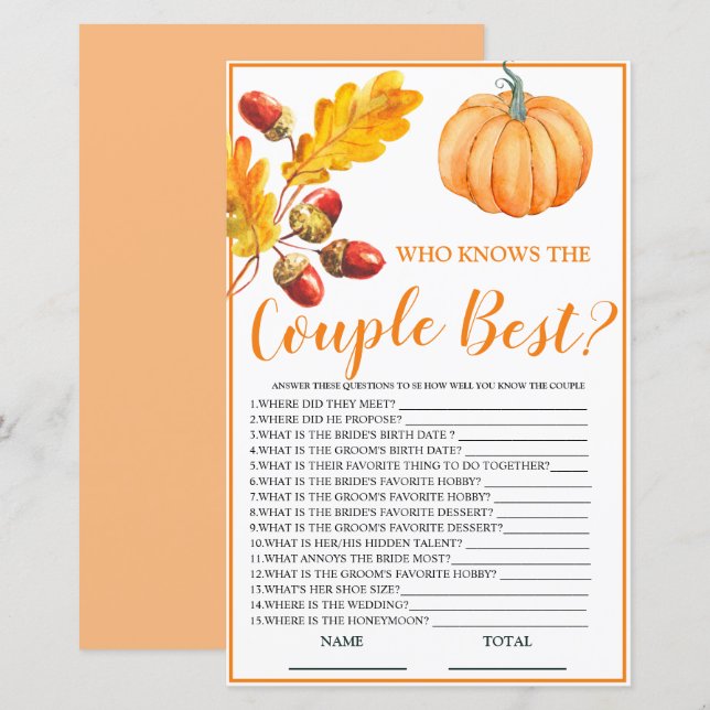 Vem känner till Möhippan Parple Best Fall Pumpkin (Fram/baksida)