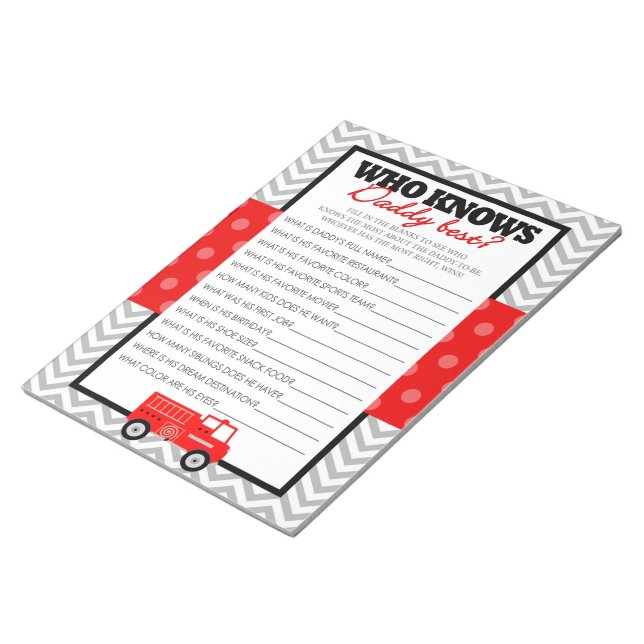 Vem känner till pappas bästa Fireworks-spel - 40-p Anteckningsblock (Vinklad)