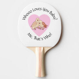 Vem Kärlek dig Baby? Uggla Valentine Baby Shower Pingisracket