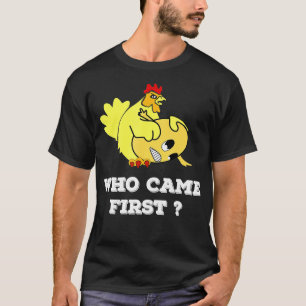 Vem kom första kycklingen eller Egg Funny Manar Wo T Shirt