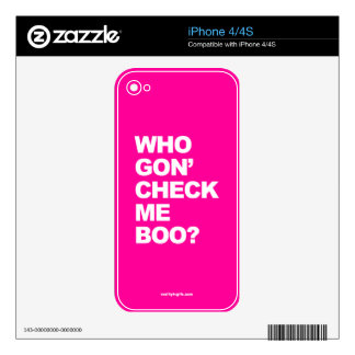 Vem kontrollerar Gon mig bu? - iPhone 4 flår Skin För iPhone 4
