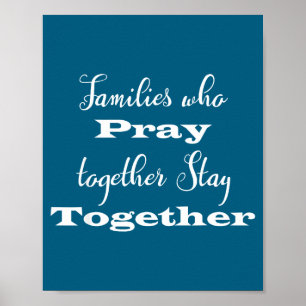 Vem Kristna Familjer Bedar Tillsammans Stannar Poster
