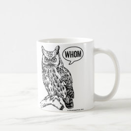 Vem lärare för engelska för ugglagrammatikmugg kaffemugg