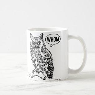 Vem lärare för engelska för ugglagrammatikmugg kaffemugg