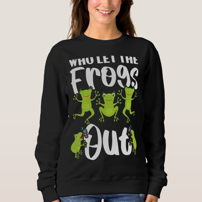 Vem lät grodorna lämna Amphibian Tadpole i Frogg T Shirt (Framsida)