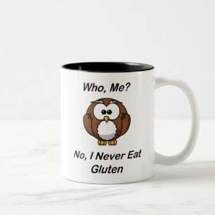 Vem mig? Inte äter jag aldrig Gluten Två-Tonad Mugg