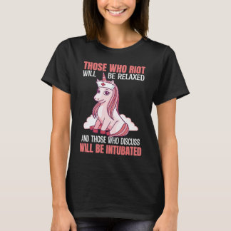 Vem Riot Sjuksköterska Sjuksköterska Enhörning T Shirt