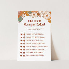 Vem sa att det var Groovy Baby Shower Game