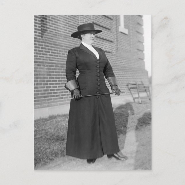 Vem sa att jag inte kan rösta? 1913 vykort (Framsida)