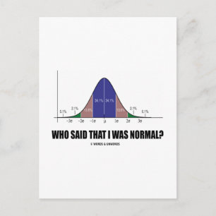 Vem sa att jag var normal? (Stats Humor) Vykort