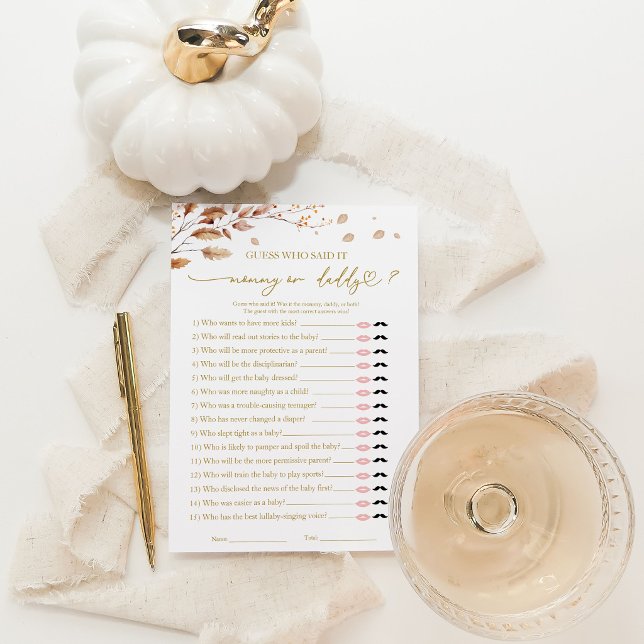 Vem sa det? Baby Shower-spel  Inbjudningar (Skapare uppladdad)
