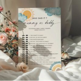 Vem sa det Mamma | Pappa Baby Shower Lek