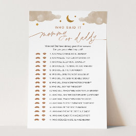 Vem sa det till Mamma eller Baby-spelet Twinkle St