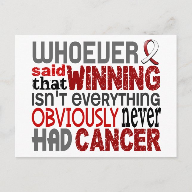 Vem sa huvud- och Nacke-cancer? Vykort (Framsida)