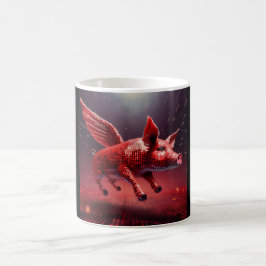Vem säger att grisar inte kan flyga! kaffemugg