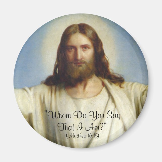 "Vem säger du att jag är" Anpassningsbar Magnet (Framsidan)