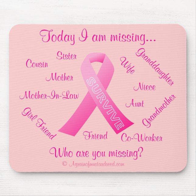 Vem saknar du Rosa Ribbon? Musmatta (Framsidan)