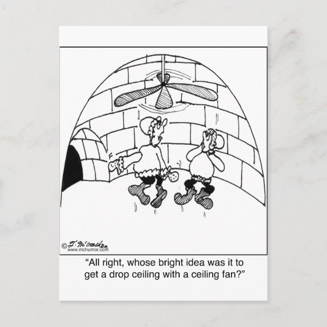 Vem satte sig i Ceiling Fläkt? Vykort (Framsida)